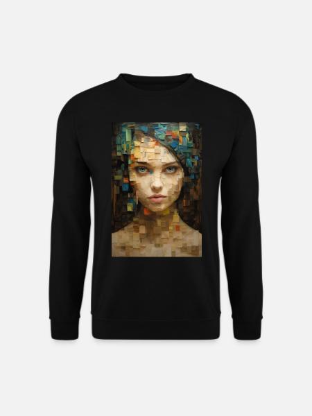 Fragment Art: Mysterious Beauty - Unisex Sweatshirt - black