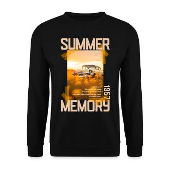 Summer Memory by ART8NS - Art ON Streetwear - Unisex Sweatshirt - black - Front - Alina (178cm) & Michal (187cm)