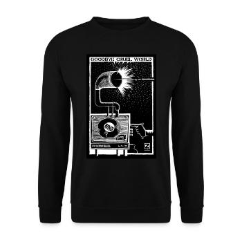 GOODBYE CRUEL WORLD - Vinyl und Grammophon - Unisex Pullover - Schwarz - Vorne - Alina (178cm) & Michal (187cm)