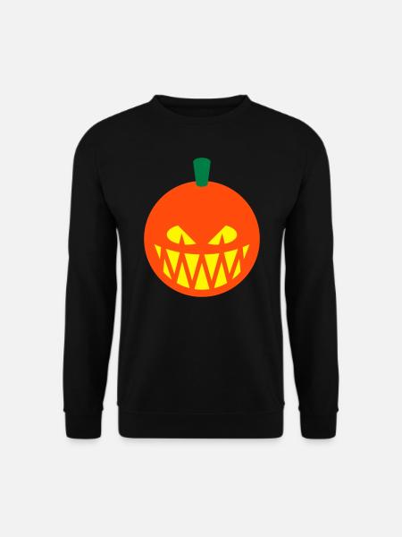Halloween pumpa (pumpa lykta / emoji / 3C) - Unisextröja - svart