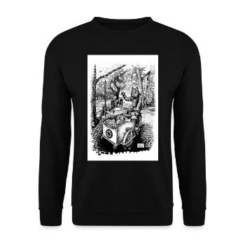 Meanwhile in Krakow [Poland] - Unisex Sweatshirt - black - Front - Alina (178cm) & Michal (187cm)
