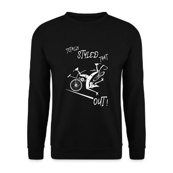 Funny Bike Accident, Bicycle Crash, Cycling Injury - Unisex Sweatshirt - black - Front - Alina (178cm) & Michal (187cm)