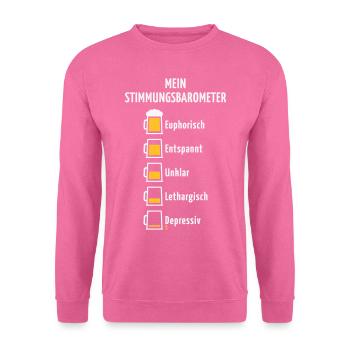 Mein Stimmungsbarometer (Bier / V2 / NEG) - Unisex Pullover - Pink - Vorne
