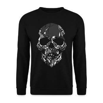 Totenkopf - Unisex Pullover - Schwarz - Vorne - Alina (178cm) & Michal (187cm)
