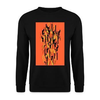 Camouflage Kunst - Unisex Pullover - Schwarz - Vorne - Alina (178cm) & Michal (187cm)