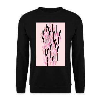 Camouflage Kunst Pink Gaming - Unisex Pullover - Schwarz - Vorne - Alina (178cm) & Michal (187cm)
