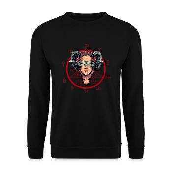 Ave Satana's Ritual Oracle - Unisex Sweatshirt - black - Front - Alina (178cm) & Michal (187cm)
