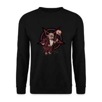 Satan's Little Imp - Unisex Sweatshirt - black - Front - Alina (178cm) & Michal (187cm)