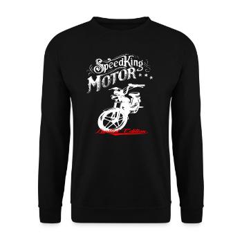 Moped Moped Cult Bike Vintage - Unisex Sweatshirt - black - Front - Alina (178cm) & Michal (187cm)