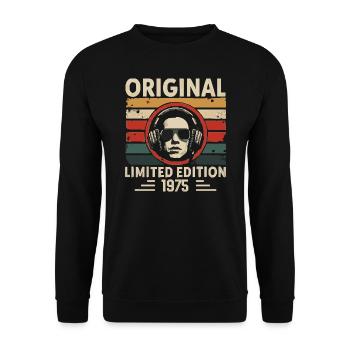 Original 1975 Rétro Anniversaire 1975 Vintage 1975 - Sweat-shirt Unisexe - noir - Devant - Alina (178cm) & Michal (187cm)