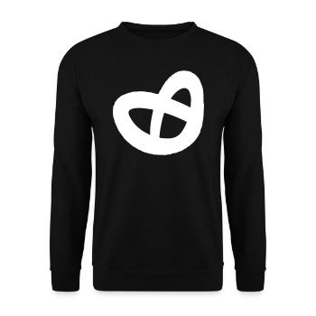 Pretzel - Unisex Sweatshirt - black - Front - Alina (178cm) & Michal (187cm)