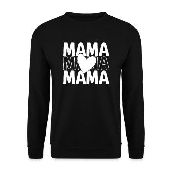 MAMA - Unisex Pullover - Schwarz - Vorne - Alina (178cm) & Michal (187cm)