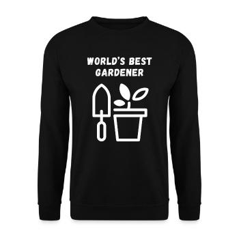 World's Best Gardener - Unisex Sweatshirt - black - Front - Alina (178cm) & Michal (187cm)