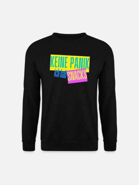 Keine Panik - ich hab Snacks - Unisex Pullover - Schwarz
