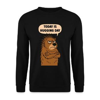 Porc-épic : Aujourd’hui, c’est le jour des câlins - Sweat-shirt Unisexe - noir - Devant - Alina (178cm) & Michal (187cm)