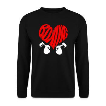 Boxing Sport Player I Boxing - Unisex Sweatshirt - black - Front - Alina (178cm) & Michal (187cm)
