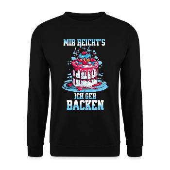 Baking Baker Baking Queen Baking Fairy Cake Cake - Unisex Sweatshirt - black - Front - Alina (178cm) & Michal (187cm)