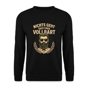 Nichts geht ueber einen Vollbart - Unisex Pullover - Schwarz - Vorne - Alina (178cm) & Michal (187cm)