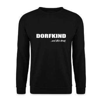 Dorfkind - Unisex Pullover - Schwarz - Vorne - Alina (178cm) & Michal (187cm)