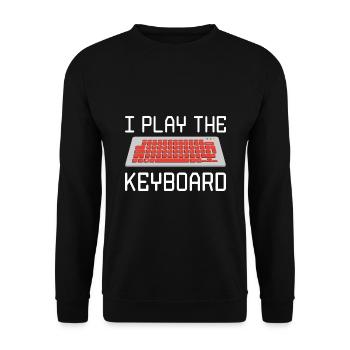 I Play The Keyboard Programmer Software Developer - Unisex Pullover - Schwarz - Vorne - Alina (178cm) & Michal (187cm)