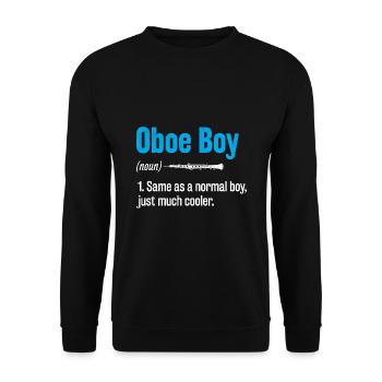 Oboe Boy Oboe Basoonist Marching Band Instrument B - Unisex Sweatshirt - black - Front - Alina (178cm) & Michal (187cm)