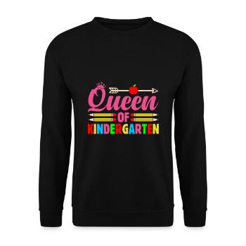 Queen Of Kindergarten School Teacher Students - Unisex Sweatshirt - black - Front - Alina (178cm) & Michal (187cm)