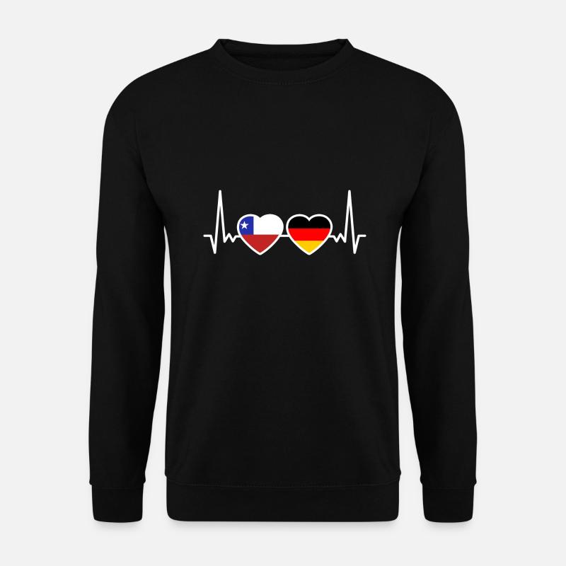 Chile Deutschland Chilenisch Deutsch Flagge - Unisex Pullover - Schwarz