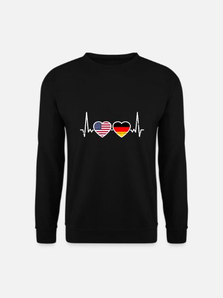 USA Germany Flag American German - Unisex Sweatshirt - black
