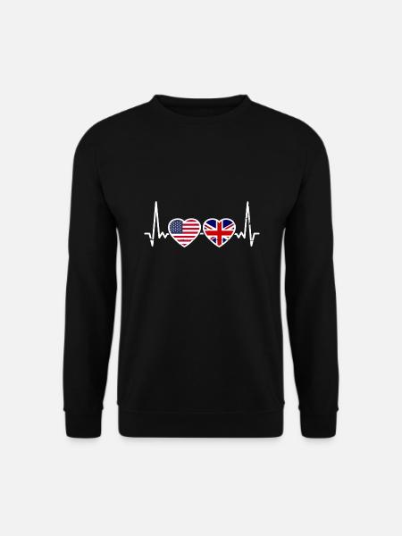 USA Storbritannien Flag Amerikansk Britisk Britisk - Unisex sweater - sort