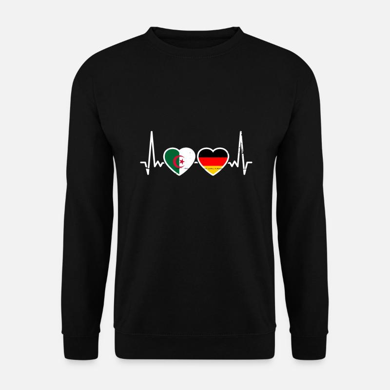 Algerien Deutschland Flagge Algerisch Deutsch - Unisex Pullover - Schwarz