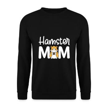 Hamster Mom Animal Lover Pet Owner Rodents Hamster - Unisex Pullover - Schwarz - Vorne - Alina (178cm) & Michal (187cm)