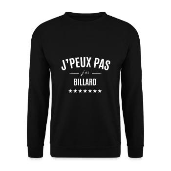 J'peux pas j'ai billard - Sweat-shirt Unisexe - noir - Devant - Alina (178cm) & Michal (187cm)