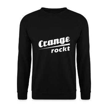 Crange rockt - Textdesign mit Stadtnamen - Unisex Pullover - Schwarz - Vorne - Alina (178cm) & Michal (187cm)