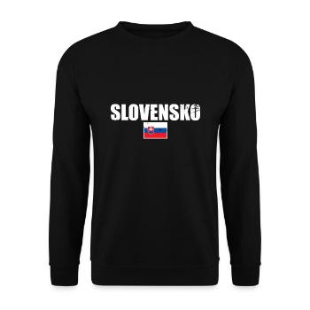Slovensko Slovakia Slovak flag Slovak - Unisex Sweatshirt - black - Front - Alina (178cm) & Michal (187cm)