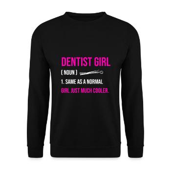 Dentiste Fille Identique À Une Fille Normale Juste Beaucoup Plus Cool - Sweat-shirt Unisexe - noir - Devant - Alina (178cm) & Michal (187cm)