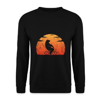 Bike Bear BMX Retro Sun Vintage - Unisex Sweatshirt - black - Front - Alina (178cm) & Michal (187cm)