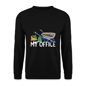 Retro Graphic Gardener Horticulturist Gardening La - Unisex Pullover - Schwarz - Vorne - Alina (178cm) & Michal (187cm)