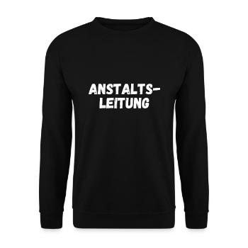 Anstaltsleitung Arbeitsplatz Profi Chef Arbeit - Unisex Pullover - Schwarz - Vorne - Alina (178cm) & Michal (187cm)