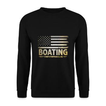 Pavillon des États-Unis Pédalo - Sweat-shirt Unisexe - noir - Devant - Alina (178cm) & Michal (187cm)