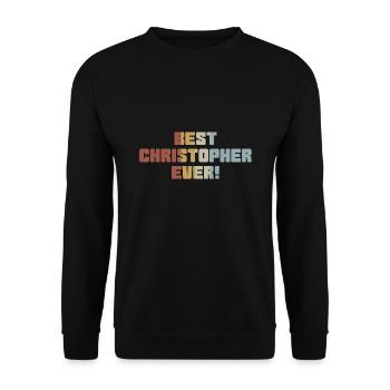 Vornamen Christopher namens Christopher Geschenk - Unisex Pullover - Schwarz - Vorne - Alina (178cm) & Michal (187cm)