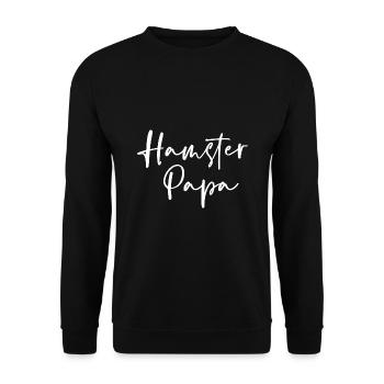 Hamster Papa Animal Lover Pet Owner Rodents Hamste - Unisex Pullover - Schwarz - Vorne - Alina (178cm) & Michal (187cm)