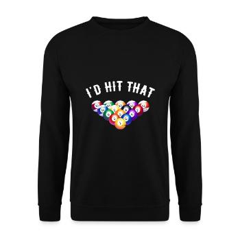 Id Hit That Billard Player Pool Billard Snooker Po - Unisex Sweatshirt - black - Front - Alina (178cm) & Michal (187cm)