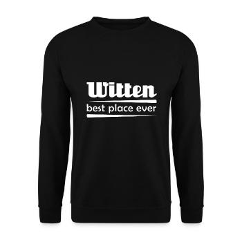 Witten - Stadt best place ever - Unisex Pullover - Schwarz - Vorne - Alina (178cm) & Michal (187cm)