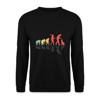 Retro Evolution German Shepherd GSD Dog Lover - Unisex Sweatshirt - black - Front - Alina (178cm) & Michal (187cm)