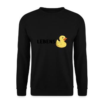 Lustig Ironie Ente Ente Sarkasmus Geschenk - Unisex Pullover - Schwarz - Vorne - Alina (178cm) & Michal (187cm)