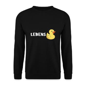 Lustig Ironie Ente Ente Sarkasmus Geschenk - Unisex Pullover - Schwarz - Vorne - Alina (178cm) & Michal (187cm)