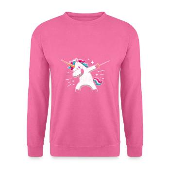 Synchronisieren Einhorn Fechter Schwert Degen Fechter Athlet - Unisex Pullover - Pink - Vorne