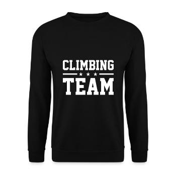 Climbing Team Climbing Bouldering Rock Climber Mou - Unisex Pullover - Schwarz - Vorne - Alina (178cm) & Michal (187cm)