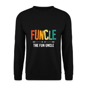 Funcle Der Spaß Onkel Familie Onkel Nichte Neffe - Unisex Pullover - Schwarz - Vorne - Alina (178cm) & Michal (187cm)