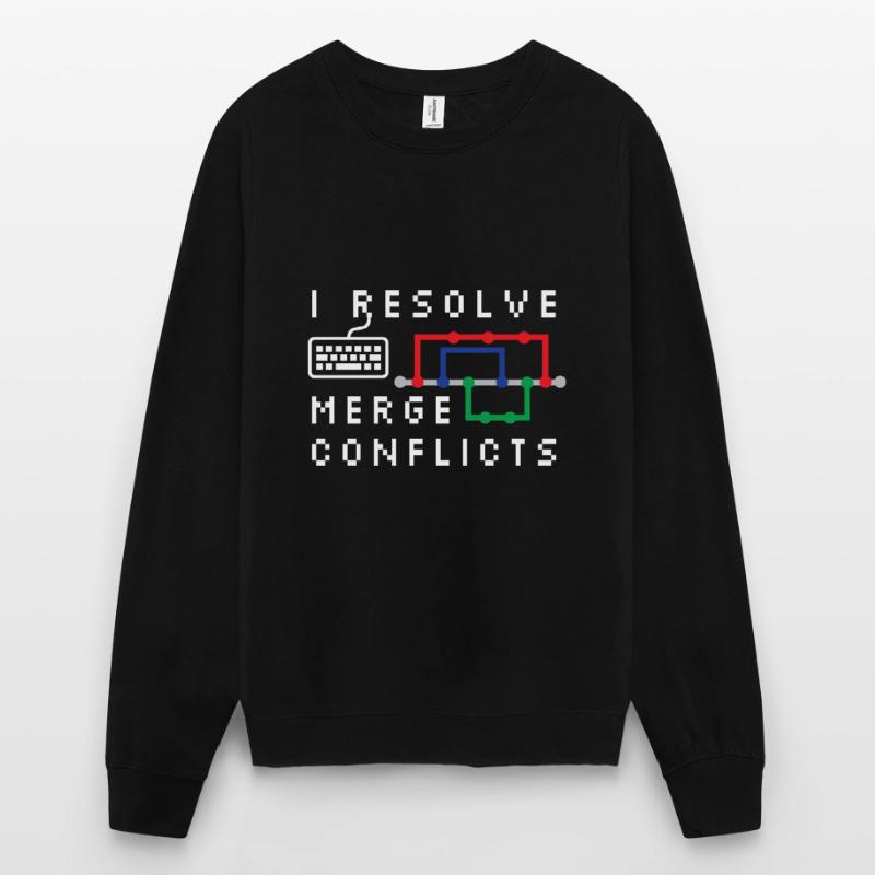 I Resolve Merge Conflicts Coding Programming Devel Unisex Pullover